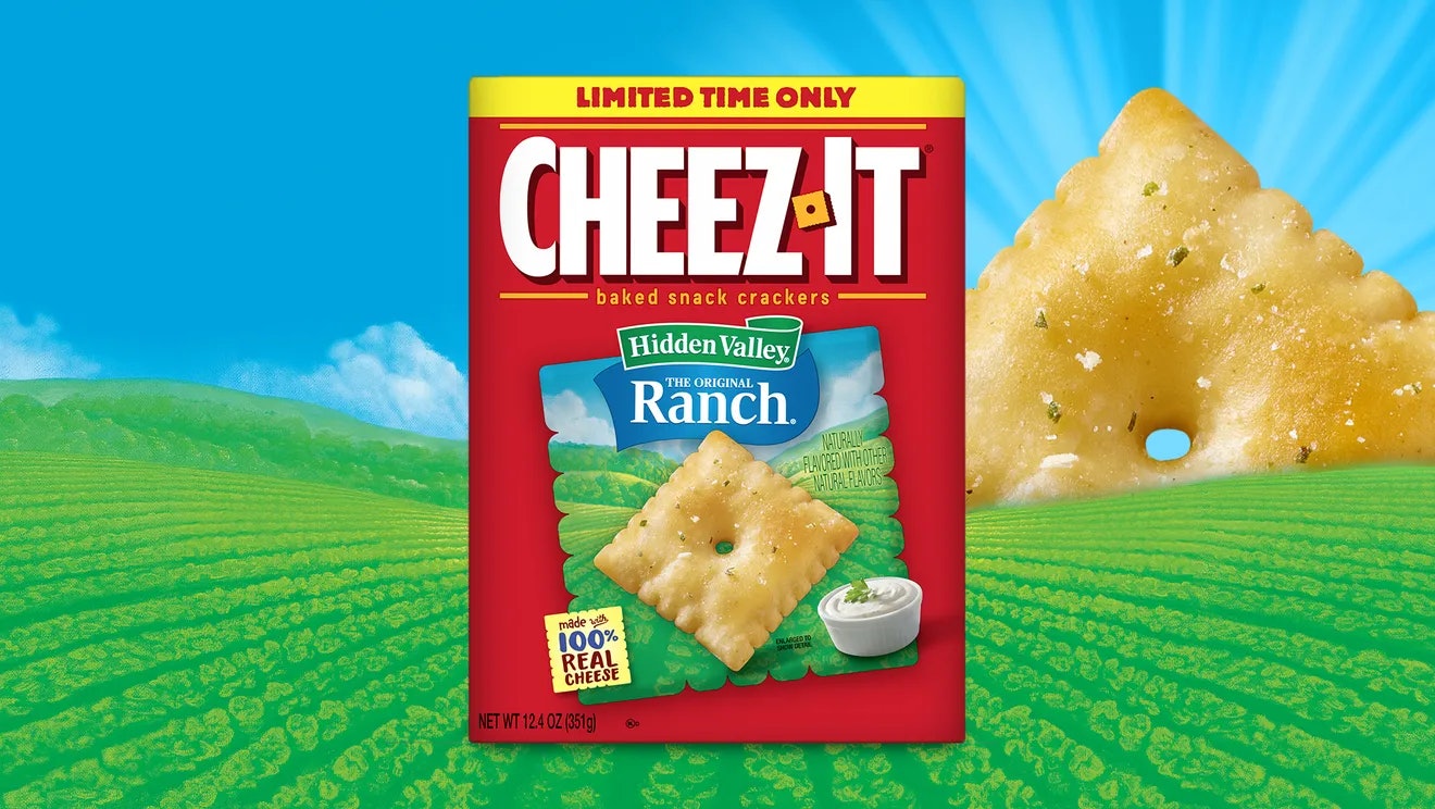 Cheez-It & Hidden Valley Ranch Just Dropped The Ultimate Snack Cracker