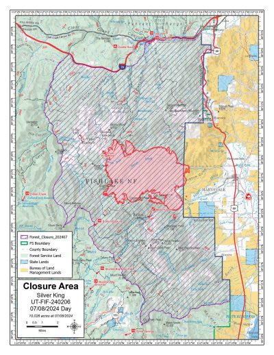 Fishlake National Forest issues closure order due to growing Silver King Fire