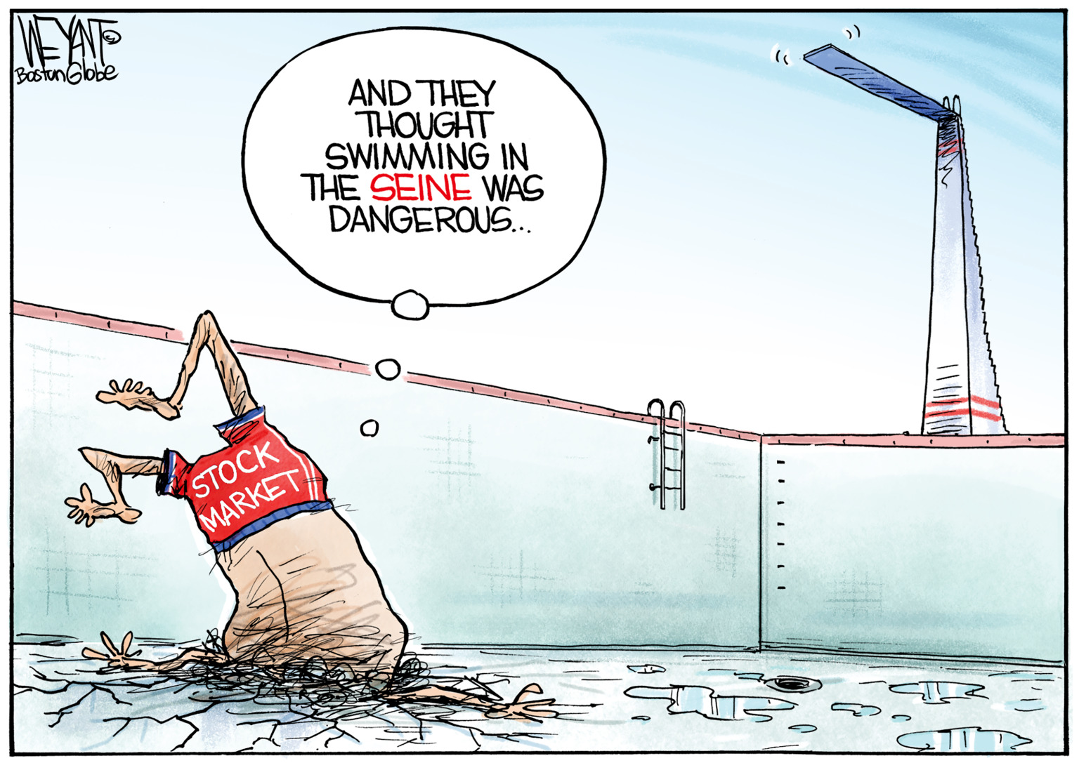 Editorial Cartoon: Stock Market Takes A Dive – The Independent | News Events Opinion More