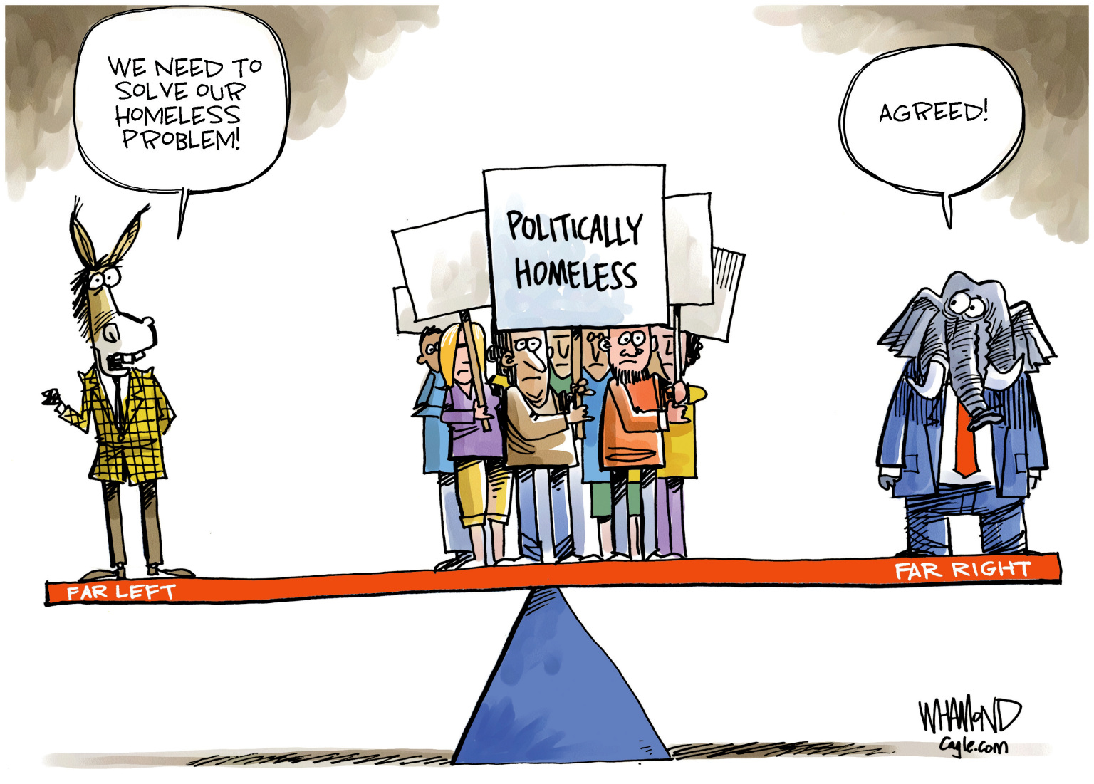 Editorial Cartoon: The Politically Homeless Problem – The Independent | News Events Opinion More