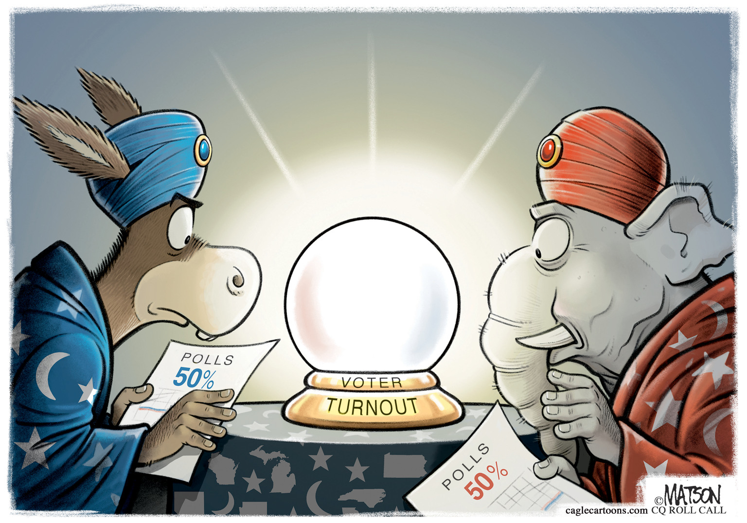 Editorial Cartoon: Parties Eye Voter Turnout Crystal Ball – The Independent | News Events Opinion More