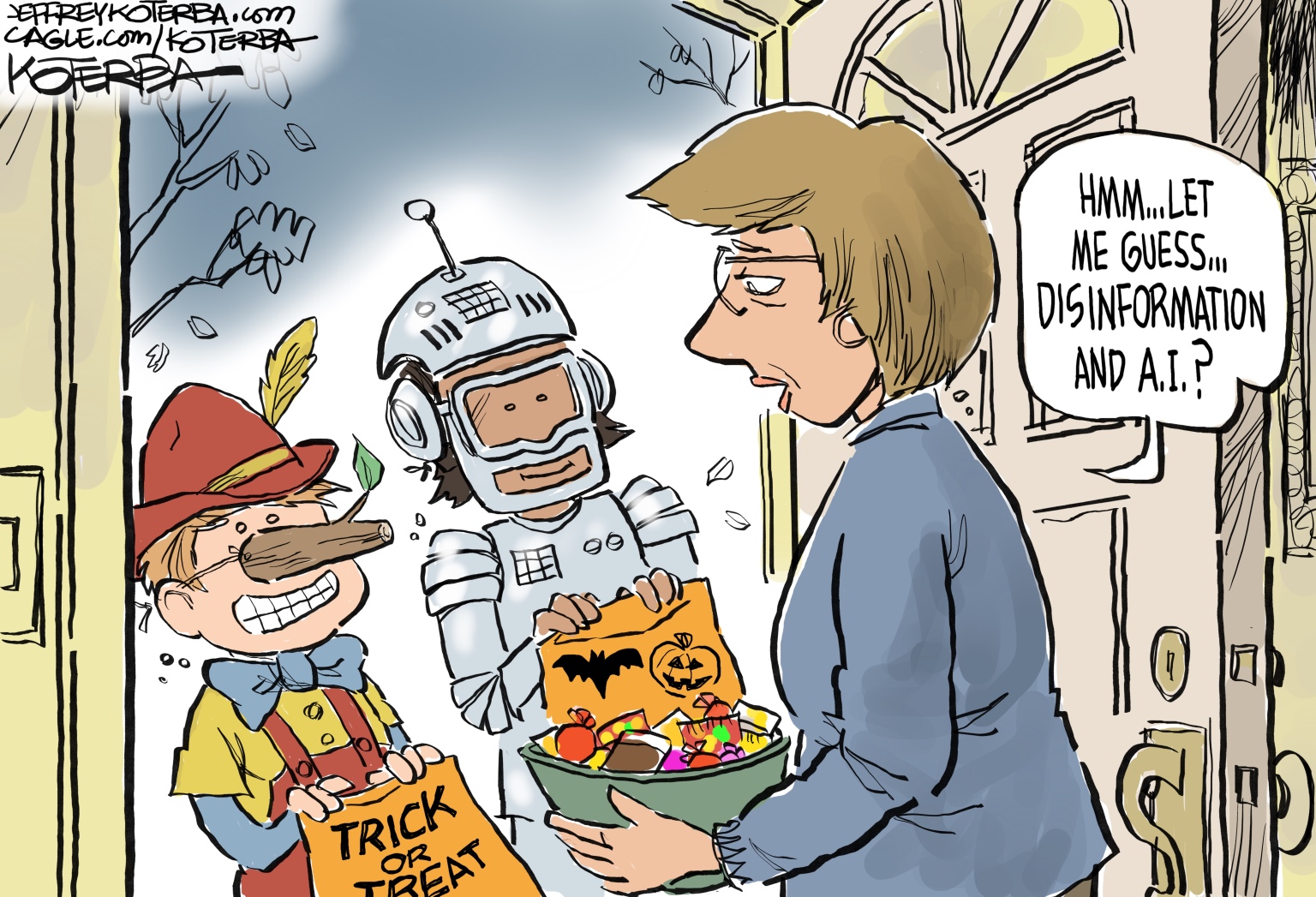 Editorial Cartoon: Disinformation And A.I. Trick Or Treat – The Independent | News Events Opinion More