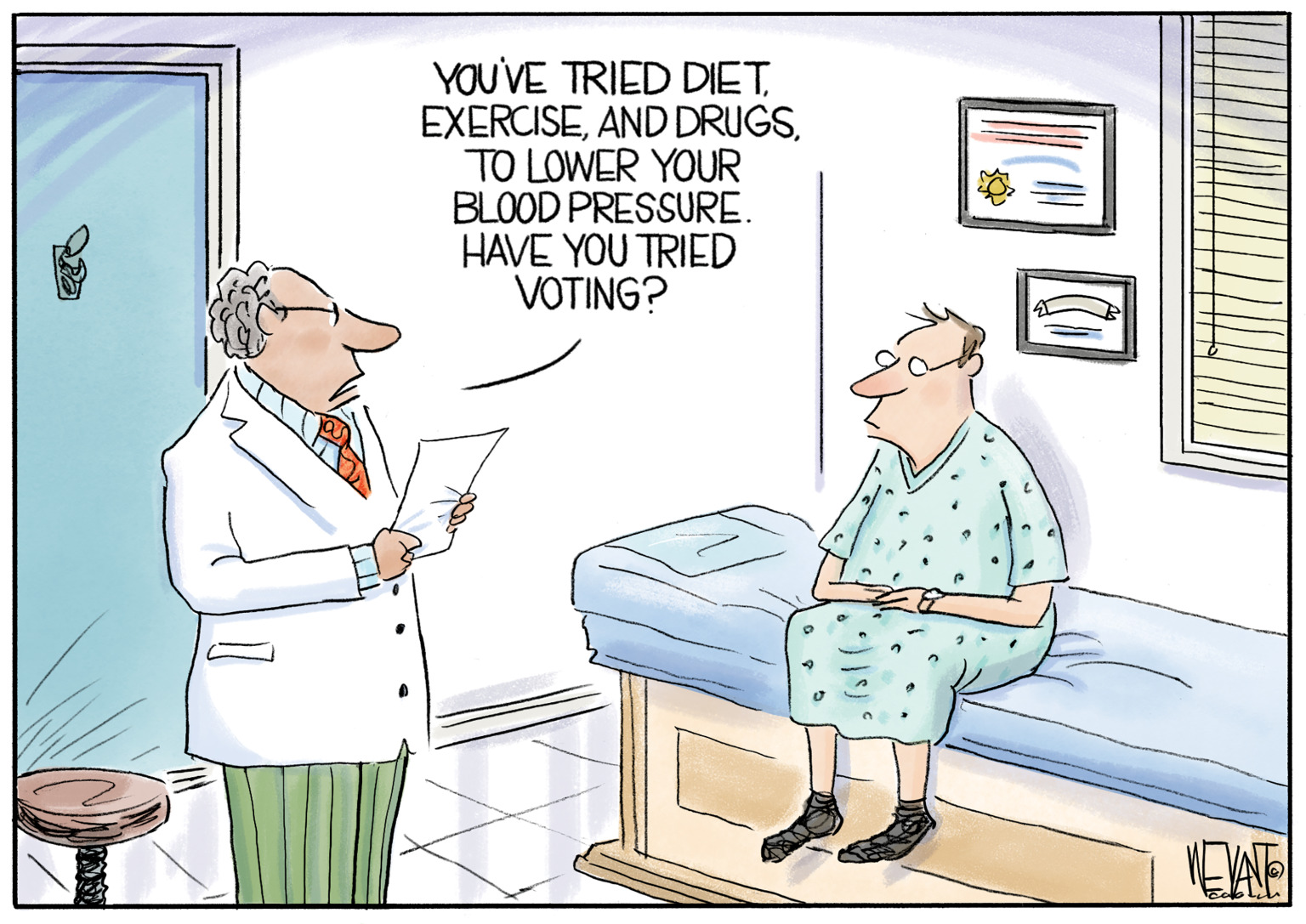 Editorial Cartoon: Doctor Suggests Voting For To De-Stress – The Independent | News Events Opinion More