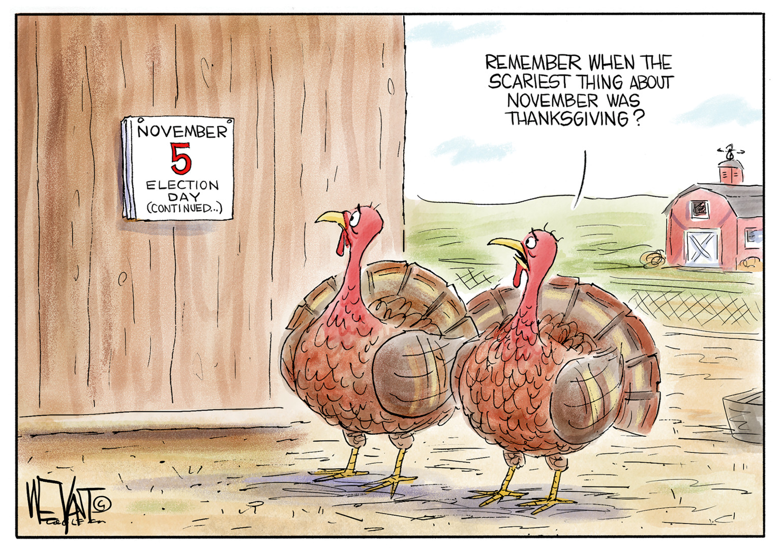 Turkeys See Election Day Scarier Than Thanksgiving – By Christopher Weyant – The Independent | News Events Opinion More